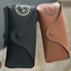 Ray-Ban Tan and Black Sunglasses Case
